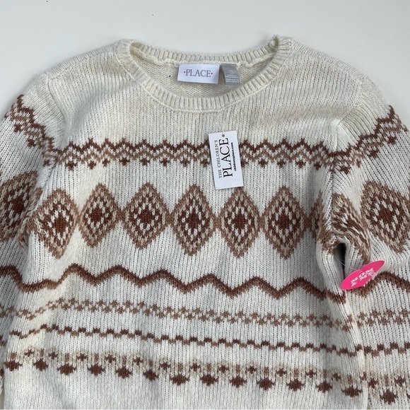 Children's Place Girls Mommy & Me Fairisle Sweater Dress Bunnys Tail Size 14 XL - Picture 4 of 10